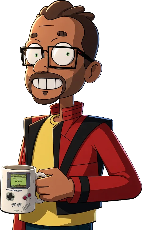 Gil con una taza de café